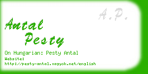 antal pesty business card